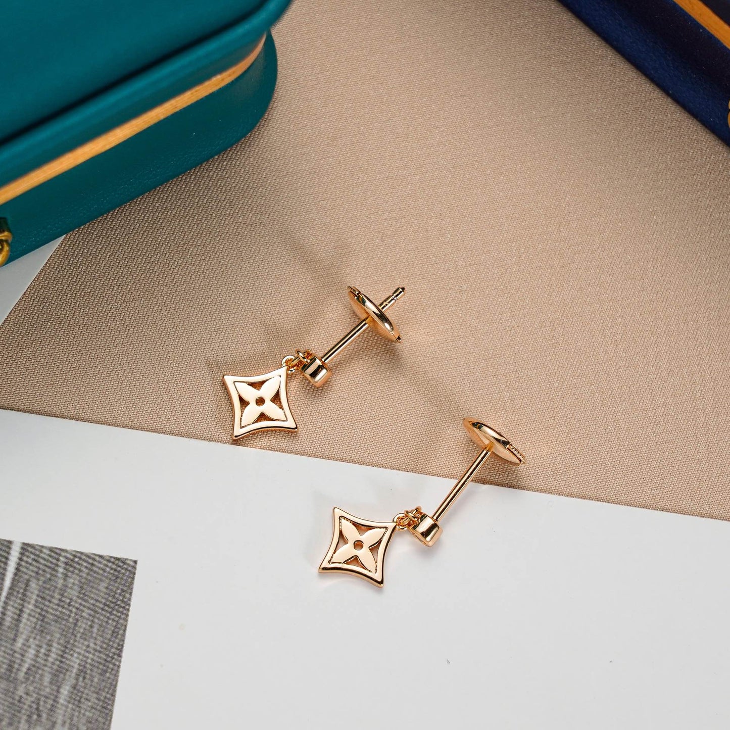 [✨Rose💎]BOUCLES D'OREILLES ÉTOILE OR