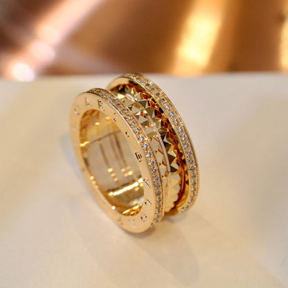 [✨Rose💎]BAGUE ZÉRO 1 OR DIAMANT