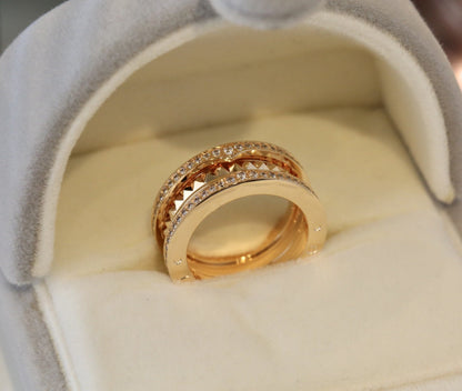 [✨Rose💎]BAGUE ZÉRO 1 OR DIAMANT