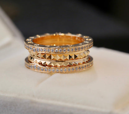 [✨Rose💎]BAGUE ZÉRO 1 OR DIAMANT