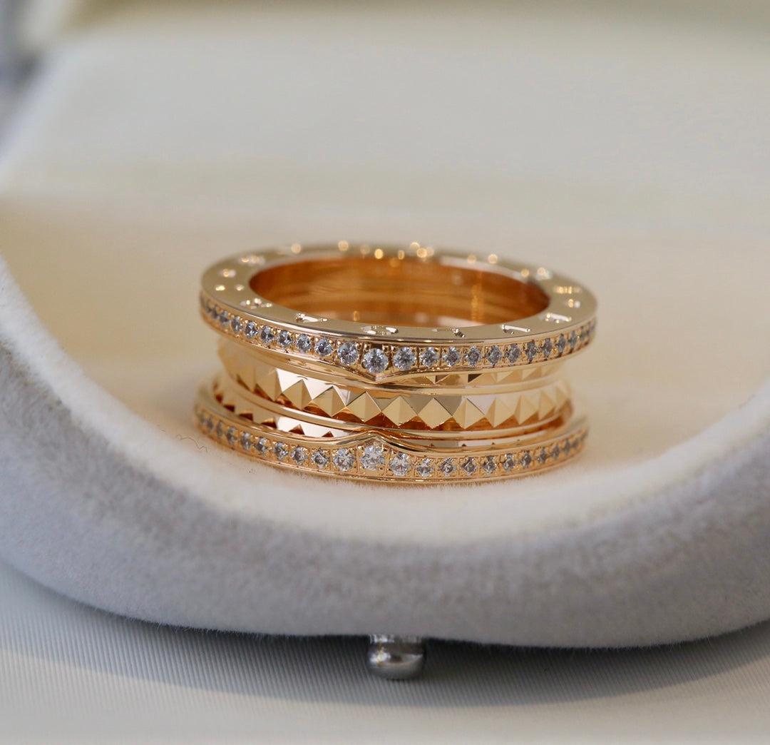 [✨Rose💎]BAGUE ZÉRO 1 OR DIAMANT