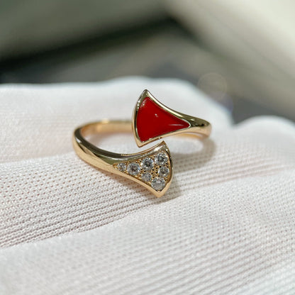 [✨Rose💎]BAGUE DE RÊVE OR ROSE DIAMANT