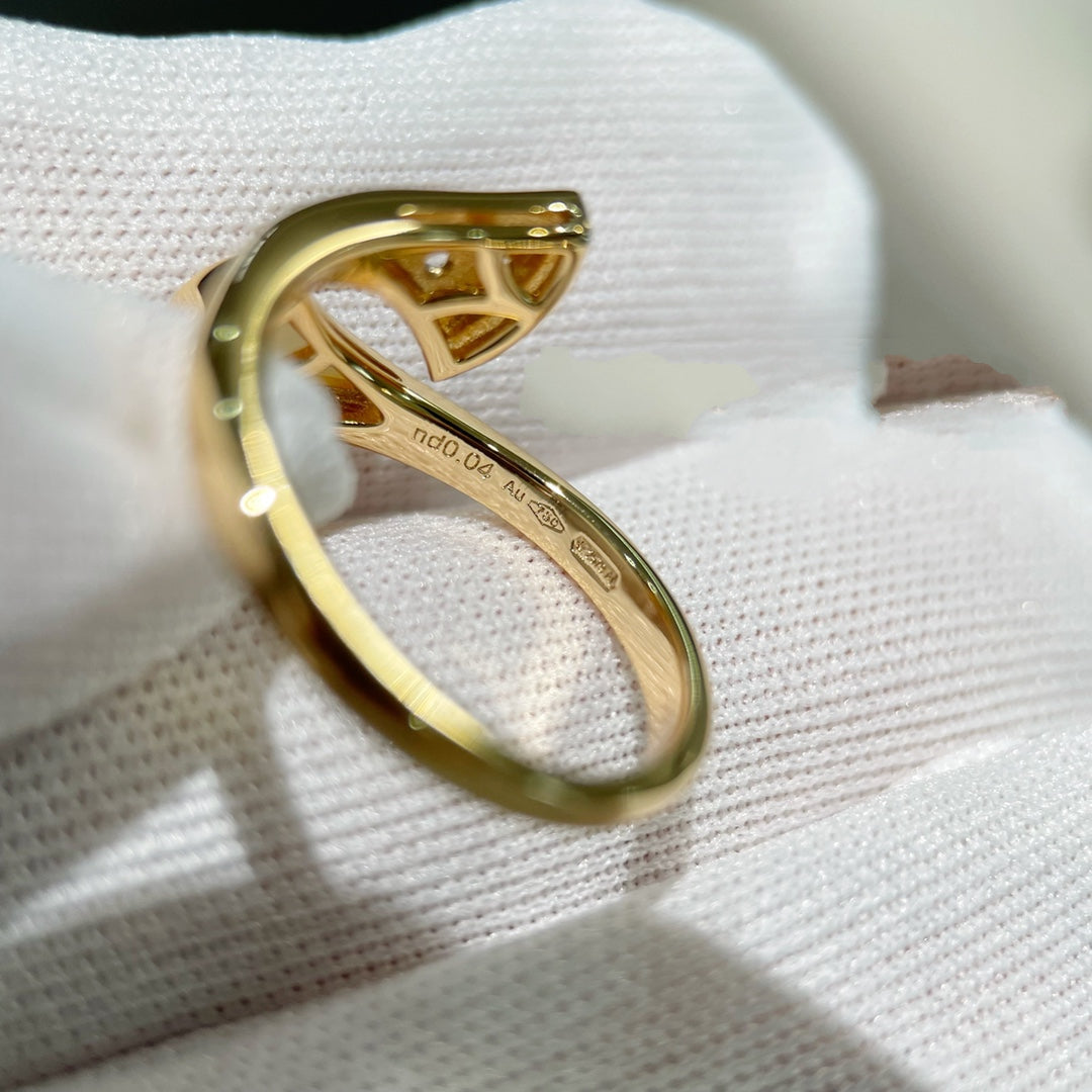 [✨Rose💎]BAGUE DE RÊVE OR ROSE DIAMANT