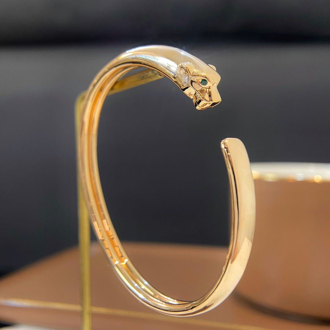 [✨Rose💎]BRACELET OUVERT EN OR PANTHÈRE