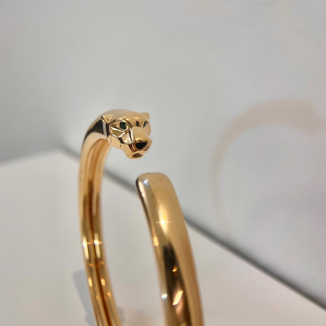 [✨Rose💎]BRACELET OUVERT EN OR PANTHÈRE