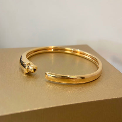 [✨Rose💎]BRACELET OUVERT EN OR PANTHÈRE
