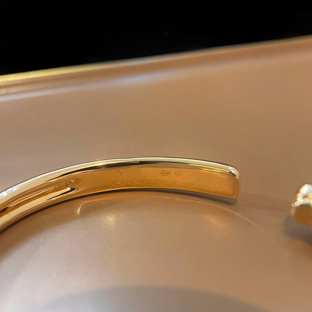 [✨Rose💎]BRACELET OUVERT EN OR PANTHÈRE