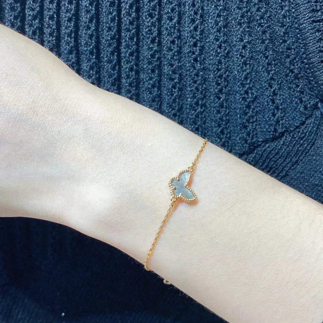 [✨Rose💎]BRACELET PAPILLON À NACRE FONCÉE