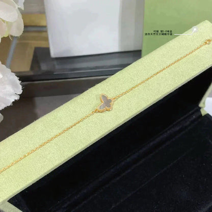 [✨Rose💎]BRACELET PAPILLON À NACRE FONCÉE