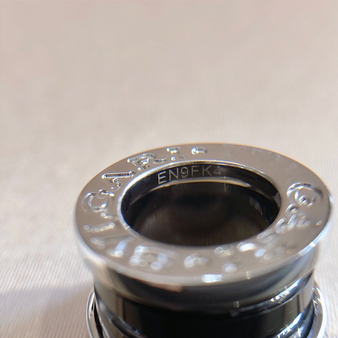 [✨Rose💎] COLLIER ZÉRO 1 EN CÉRAMIQUE NOIRE ET ARGENT