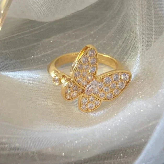 [✨Rose💎]BAGUE PAPILLON DIAMANT