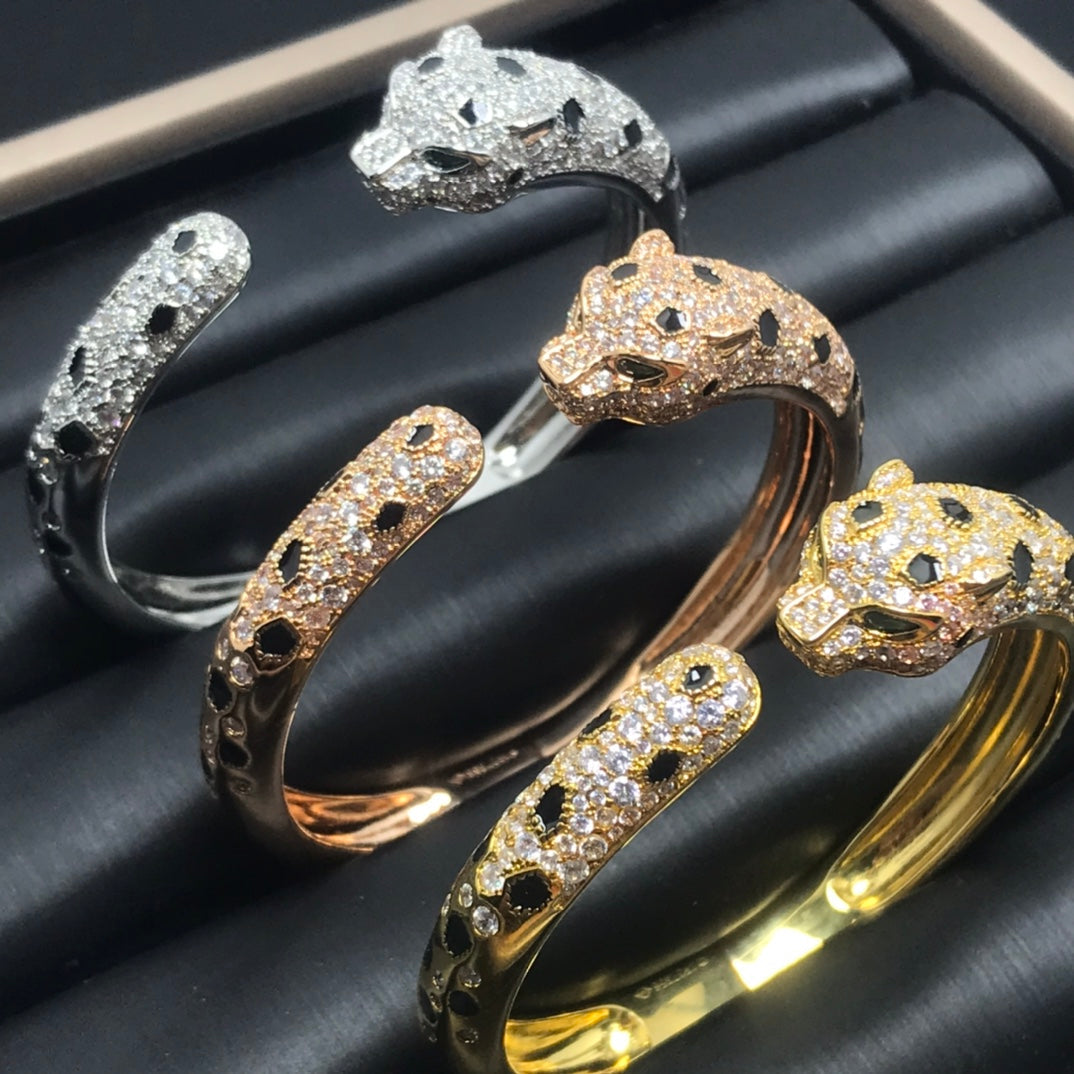 [✨Rose💎]PANTHERE GRAND BRACELET DIAMANTS