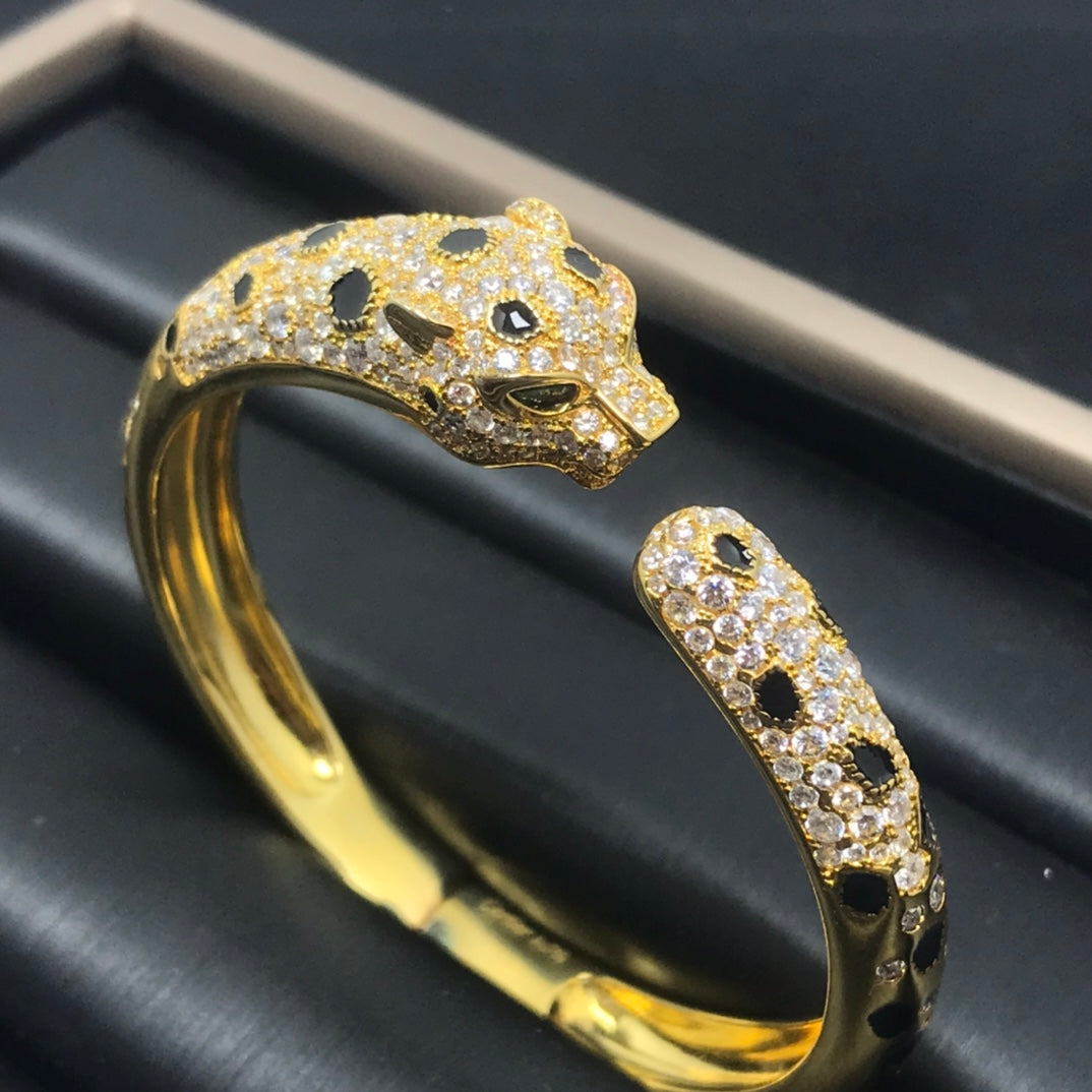 [✨Rose💎]PANTHERE GRAND BRACELET DIAMANTS