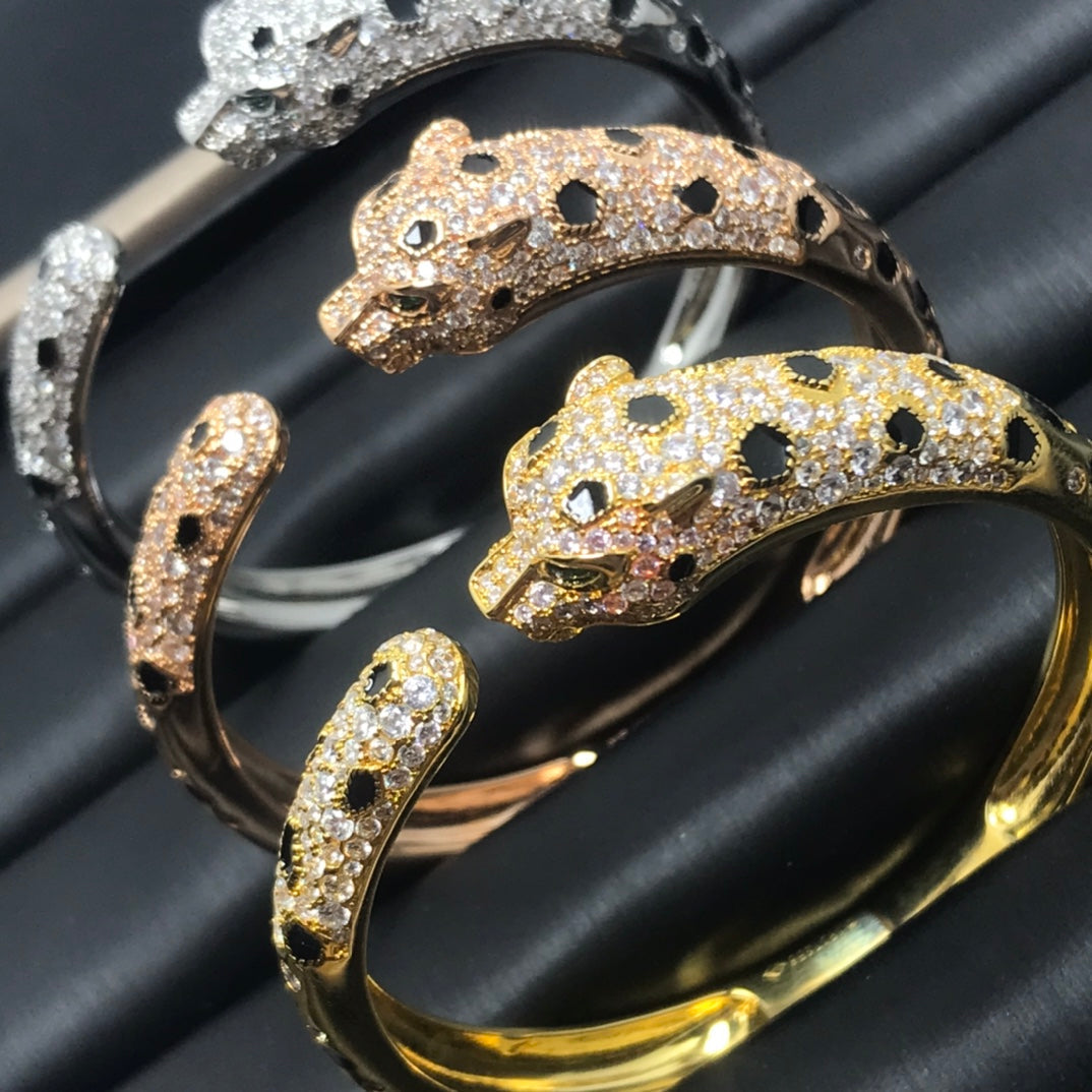 [✨Rose💎]PANTHERE GRAND BRACELET DIAMANTS
