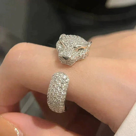 [✨Rose💎]PANTHERE 5.5MM ALL DIAMOND RING