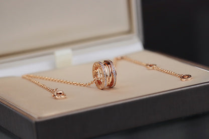 [✨Rose💎] COLLIER ZÉRO 1 EN OR ROSE