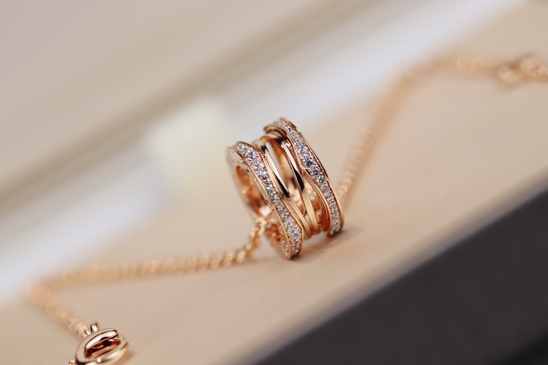[✨Rose💎] COLLIER ZÉRO 1 EN OR ROSE