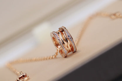 [✨Rose💎] COLLIER ZÉRO 1 EN OR ROSE