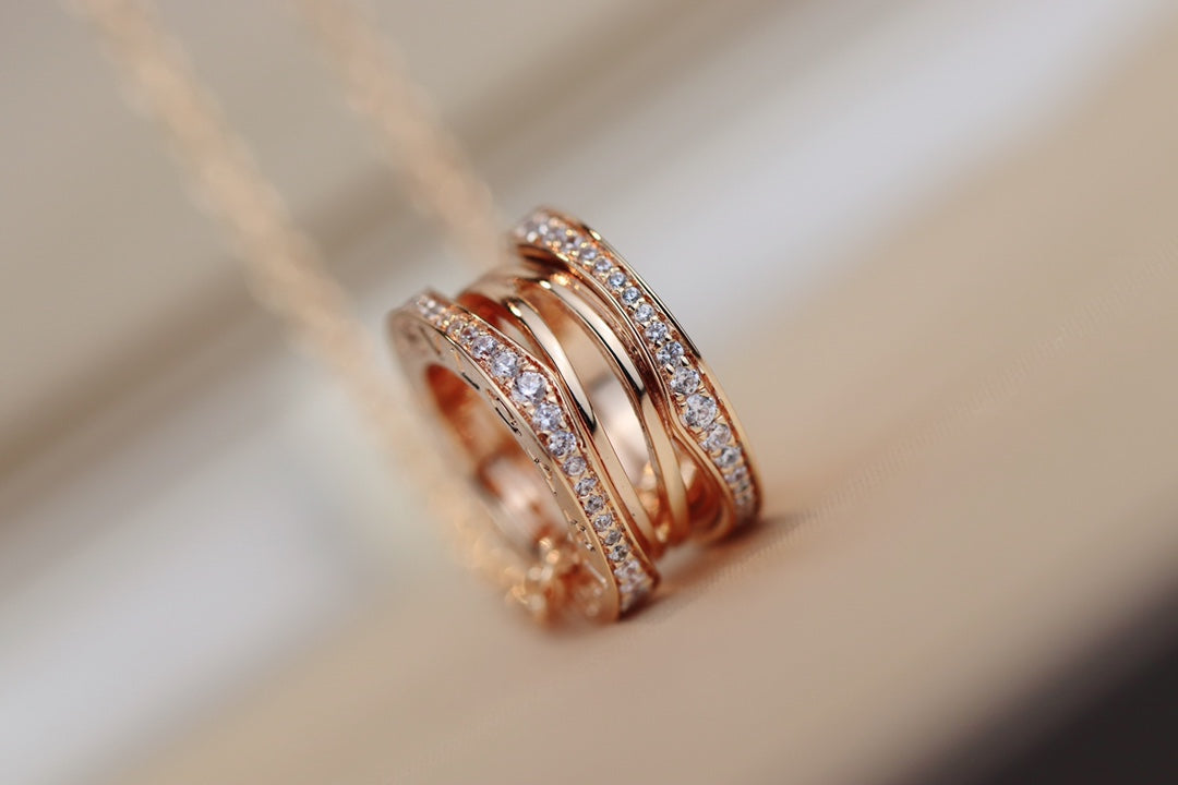 [✨Rose💎] COLLIER ZÉRO 1 EN OR ROSE