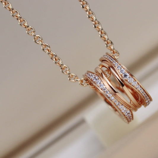 [✨Rose💎] COLLIER ZÉRO 1 EN OR ROSE