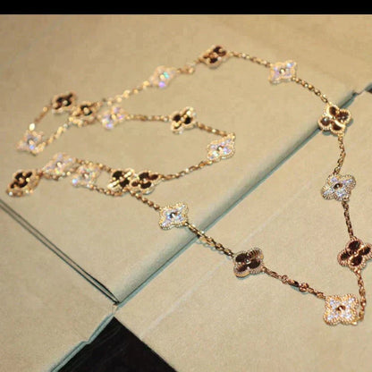 [✨Rose💎] COLLIER TRÈFLE 20 MOTIFS LASER DIAMANT