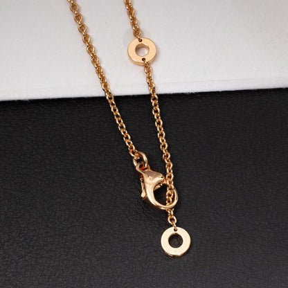 [✨Rose💎] COLLIER ZÉRO 1 EN CÉRAMIQUE BLANCHE, OR ROSE ET DIAMANTS