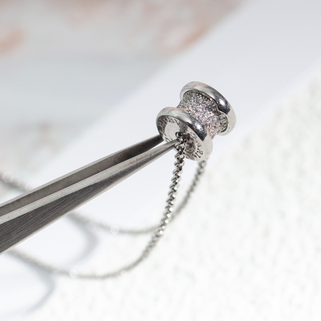 [✨Rose💎] COLLIER ZÉRO 1 ARGENT DIAMANT