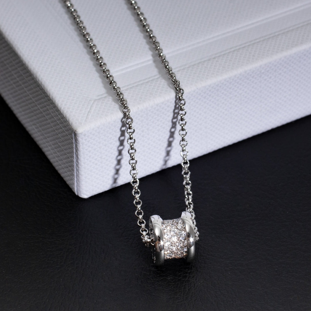 [✨Rose💎] COLLIER ZÉRO 1 ARGENT DIAMANT