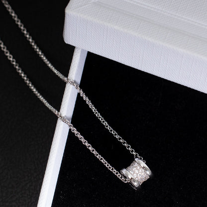 [✨Rose💎] COLLIER ZÉRO 1 ARGENT DIAMANT