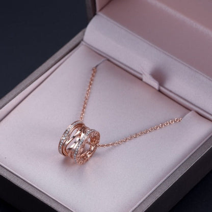 [✨Rose💎] COLLIER OUVERT EN OR ROSE ET DIAMANTS ZÉRO 1