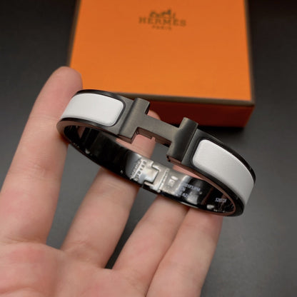 [✨Rose💎] BRACELET H 12MM CÉRAMIQUE NOIR BLANC