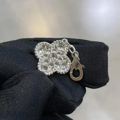 [✨Rose💎]BRACELET TRÈFLE 5 MOTIFS DIAMANT ARGENT