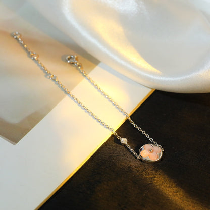 [✨Rose💎]BRACELET ARGENT MOTIF SOLEIL ROSE