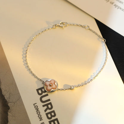 [✨Rose💎]BRACELET ARGENT MOTIF SOLEIL ROSE