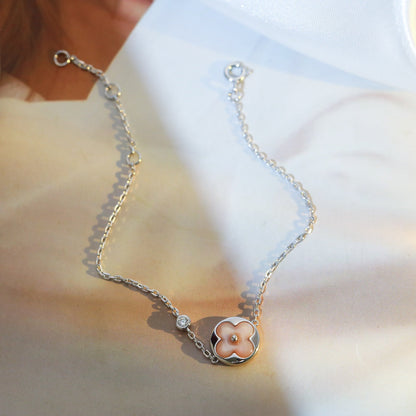 [✨Rose💎]BRACELET ARGENT MOTIF SOLEIL ROSE