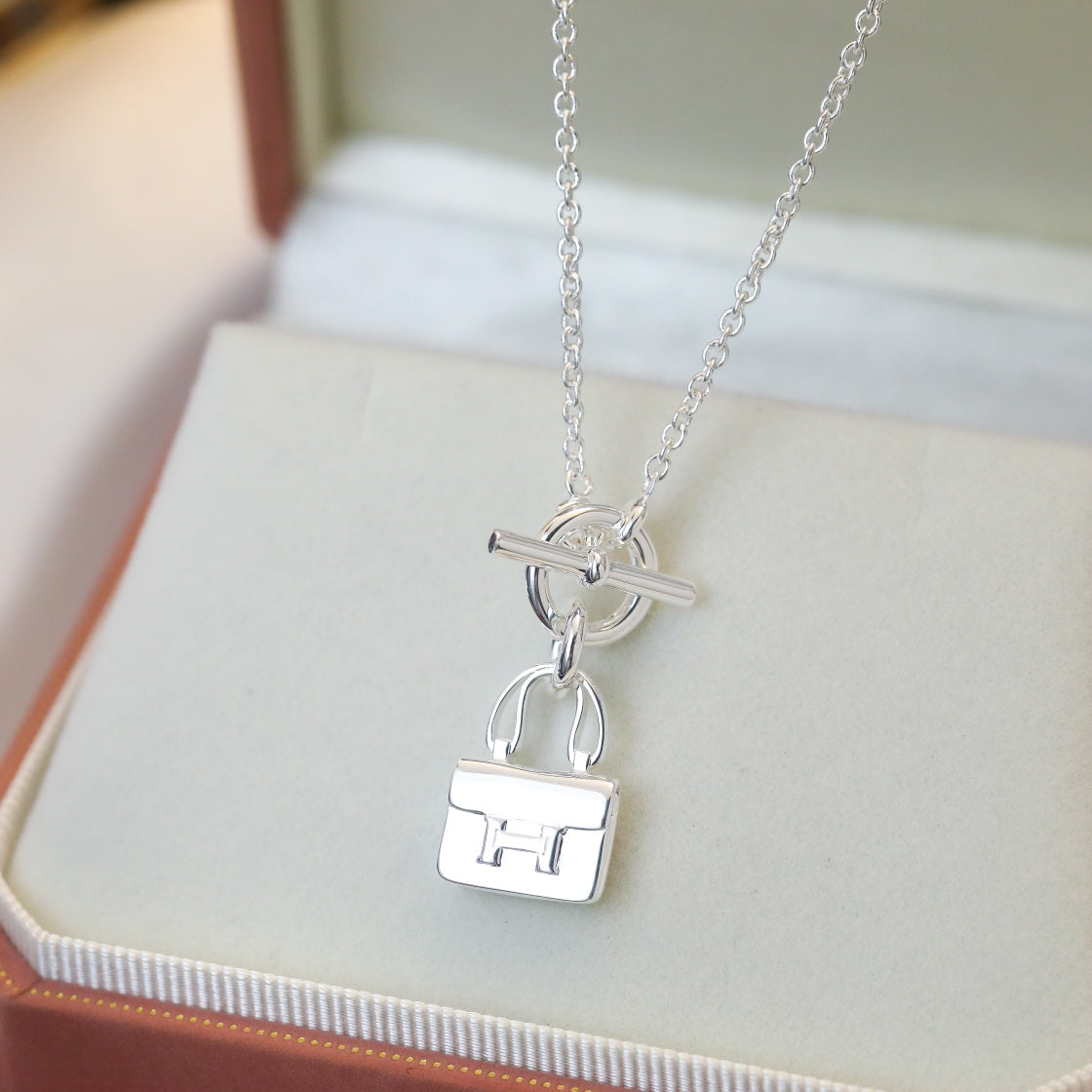 [✨Rose💎] COLLIER PENDENTIF POP H EN ARGENT