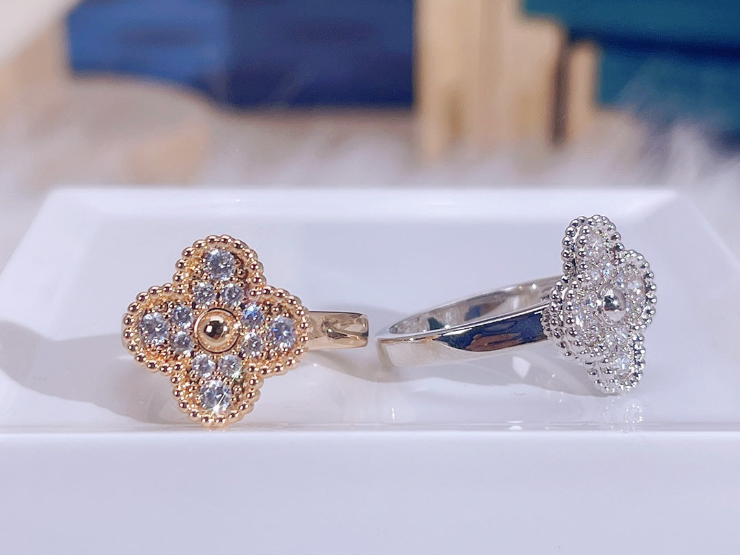 [✨Rose💎]BAGUE TRÈFLE DIAMANT