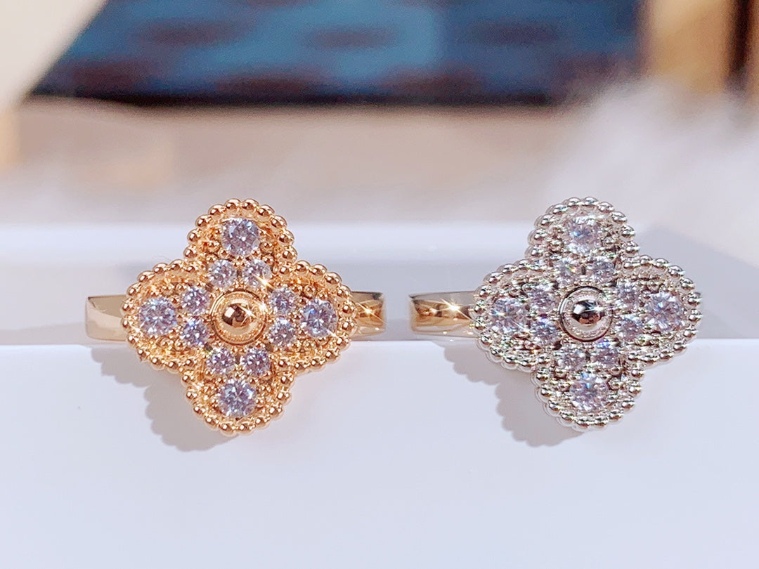 [✨Rose💎]BAGUE TRÈFLE DIAMANT