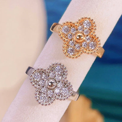[✨Rose💎]BAGUE TRÈFLE DIAMANT