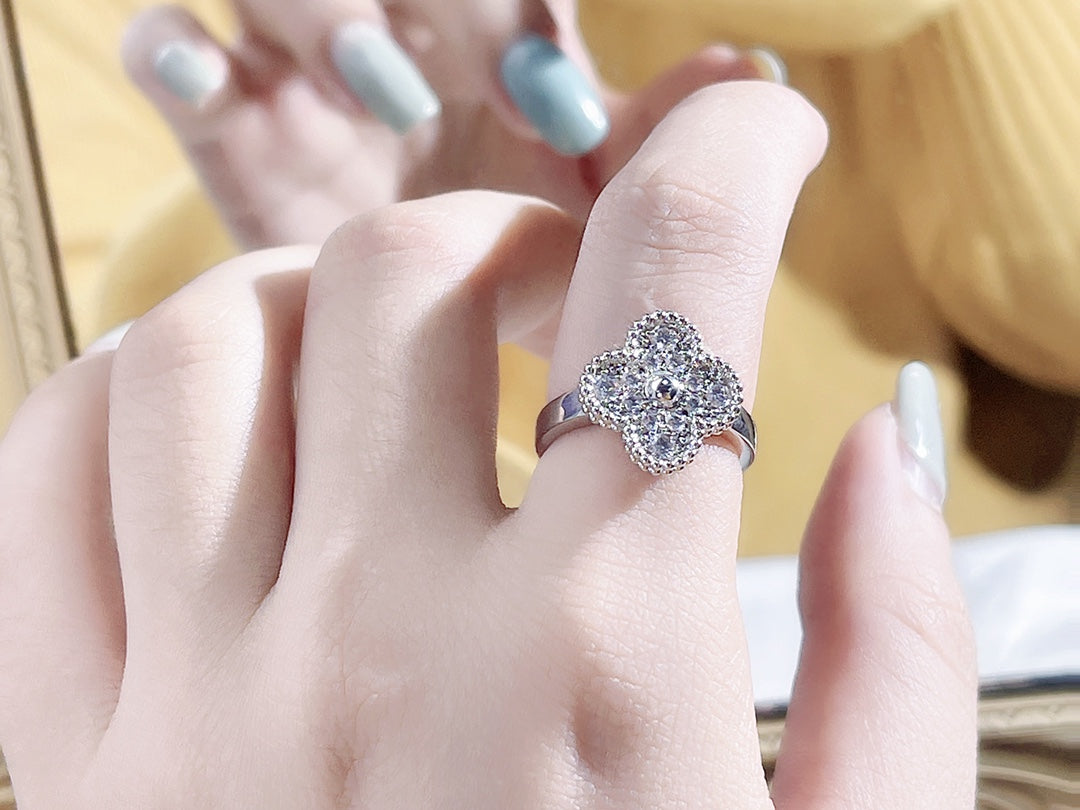 [✨Rose💎]BAGUE TRÈFLE DIAMANT