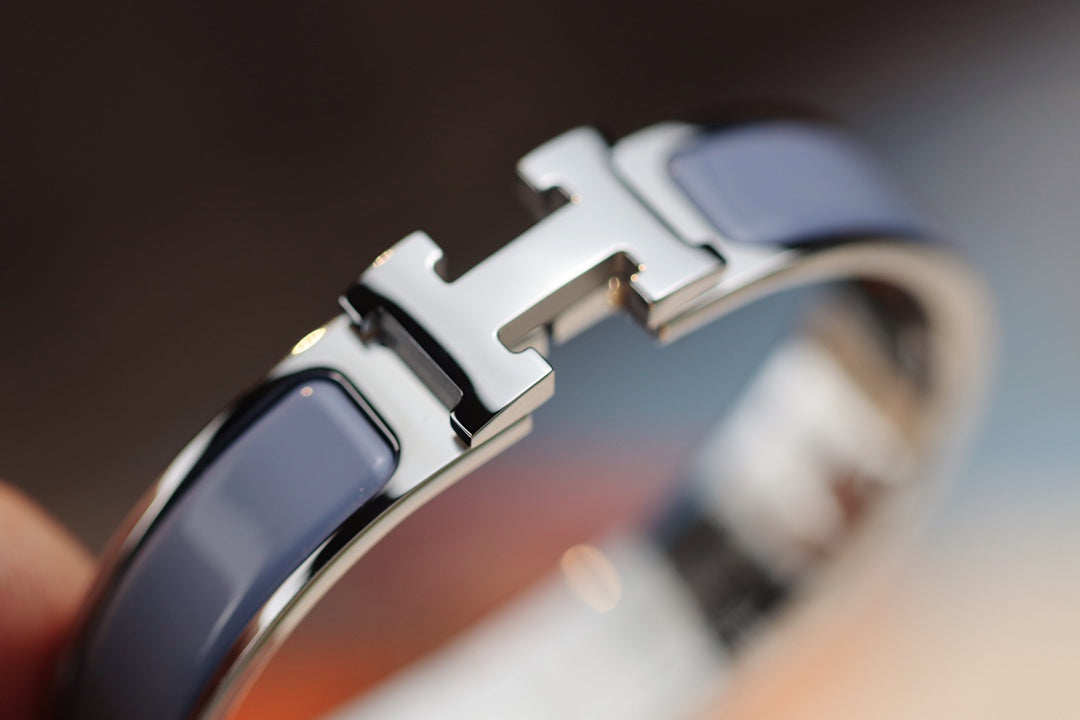 [✨Rose💎] BRACELET H 12MM BLEU GRIS