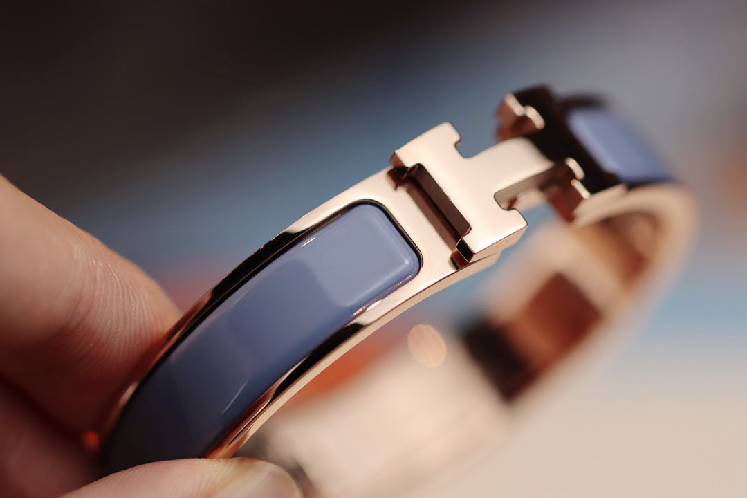 [✨Rose💎] BRACELET H 12MM BLEU GRIS