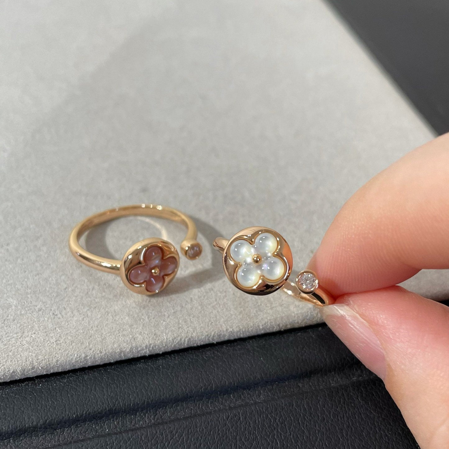 [✨Rose💎]BAGUE SUN 1 DIAMANT ROSE