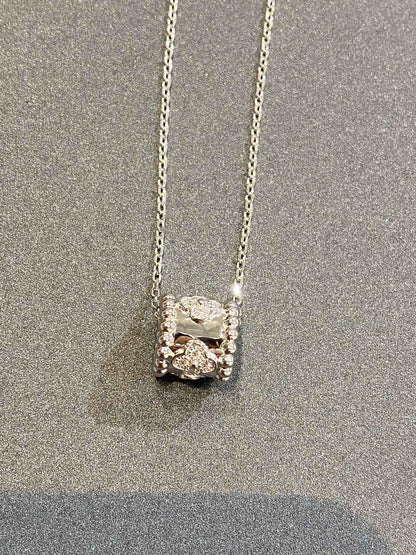 [✨Rose💎] COLLIER PENDENTIF PERLEE ARGENT DIAMANT 