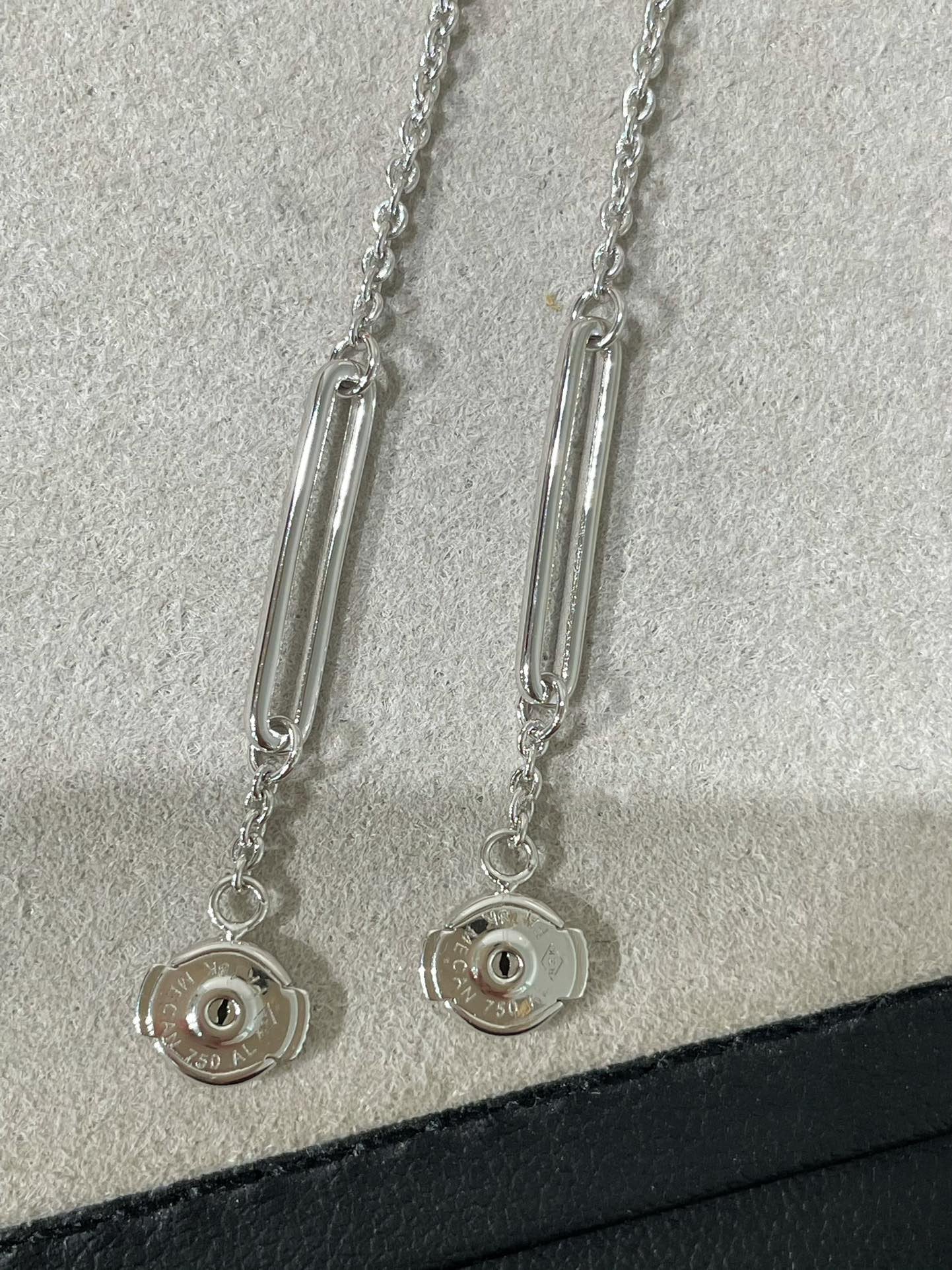 [✨Rose💎] BOUCLES D'OREILLES PENDANTES DIAMANT CHAINE CHAOS