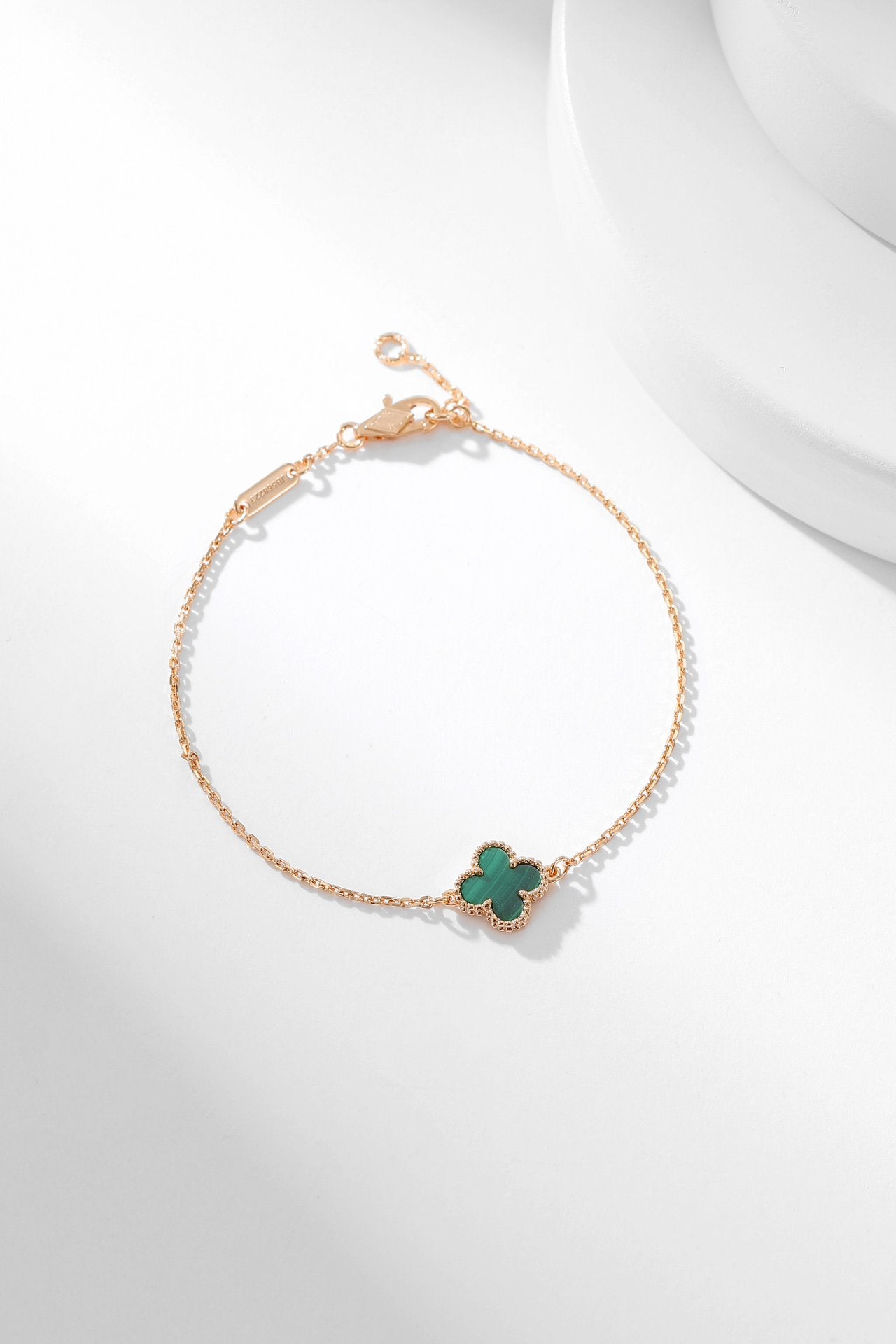 [✨Rose💎]BRACELET TRÈFLE MALACHITE 1 MOTIF