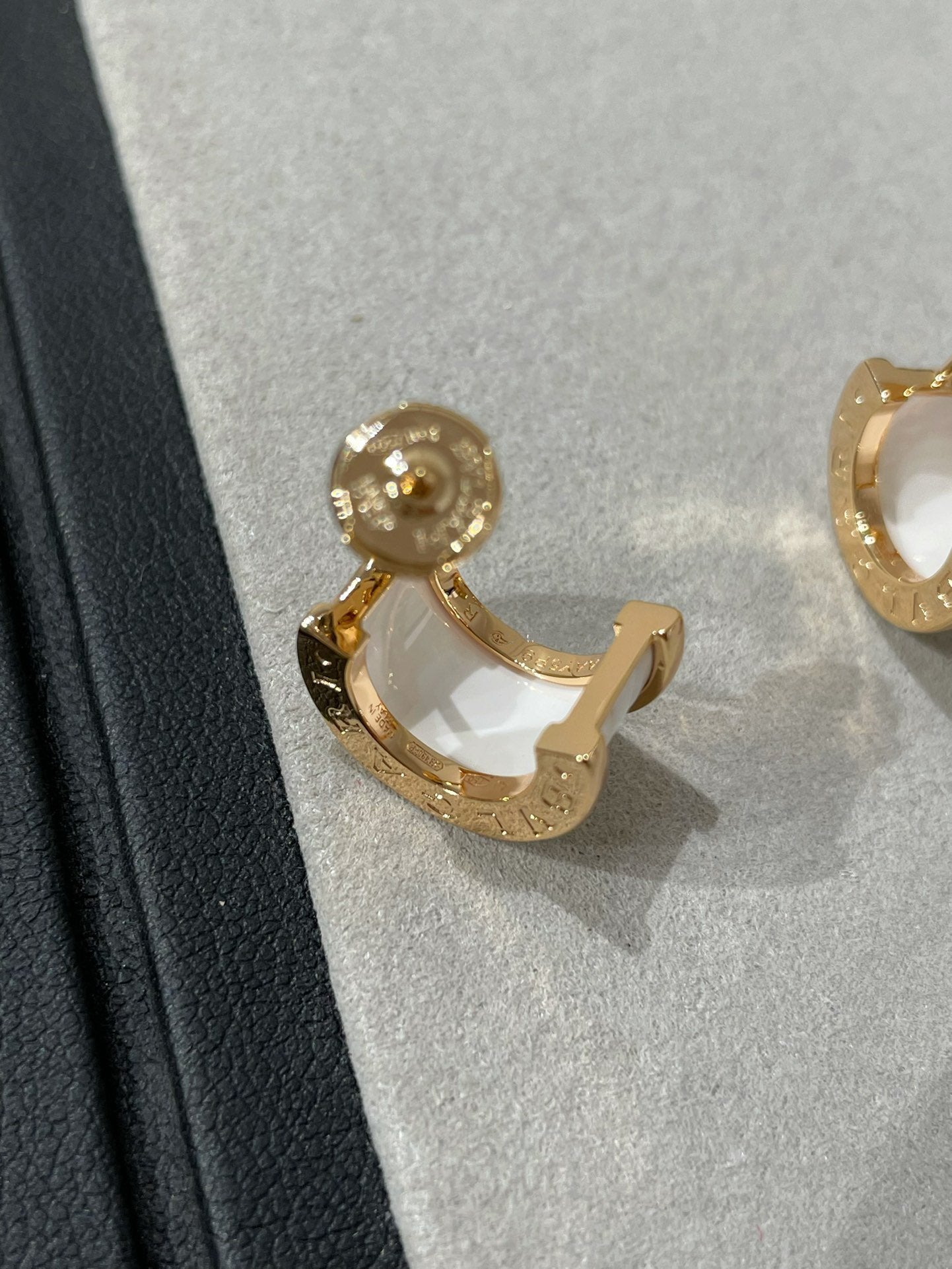 [✨Rose💎]Boucles d'oreilles en céramique or rose ZERO 1