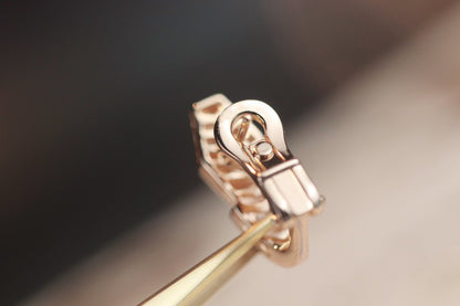 [✨Rose💎]BOUCLES D'OREILLES SERPENT OR ROSE DIAMANT