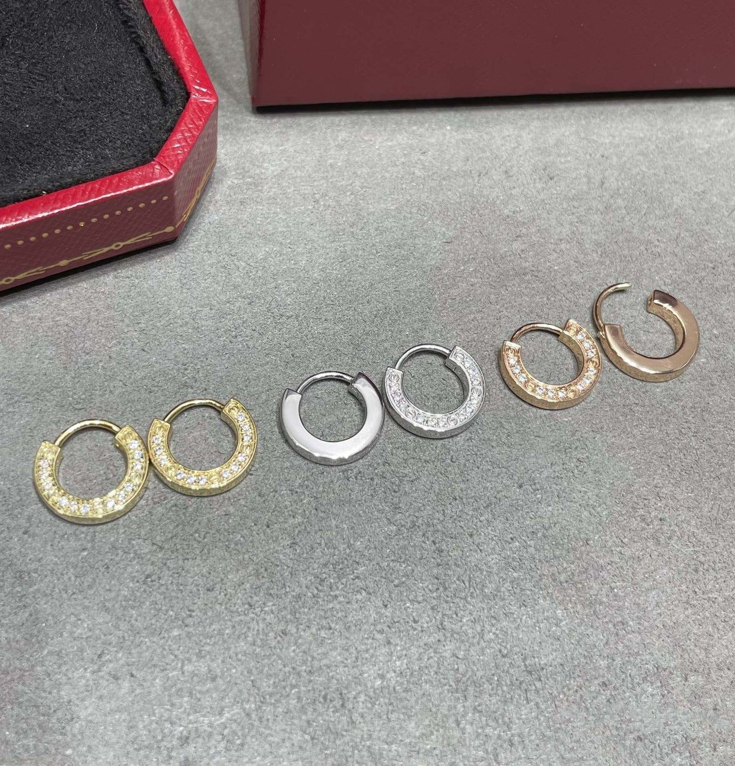 [✨Rose💎]Boucles d'oreilles Love Diamond