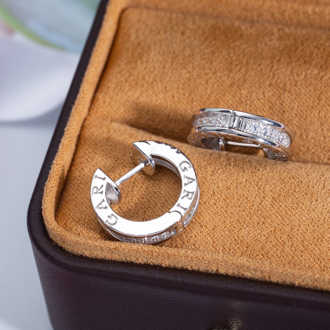 [✨Rose💎]Boucles d'oreilles mini diamants en argent ZERO 1